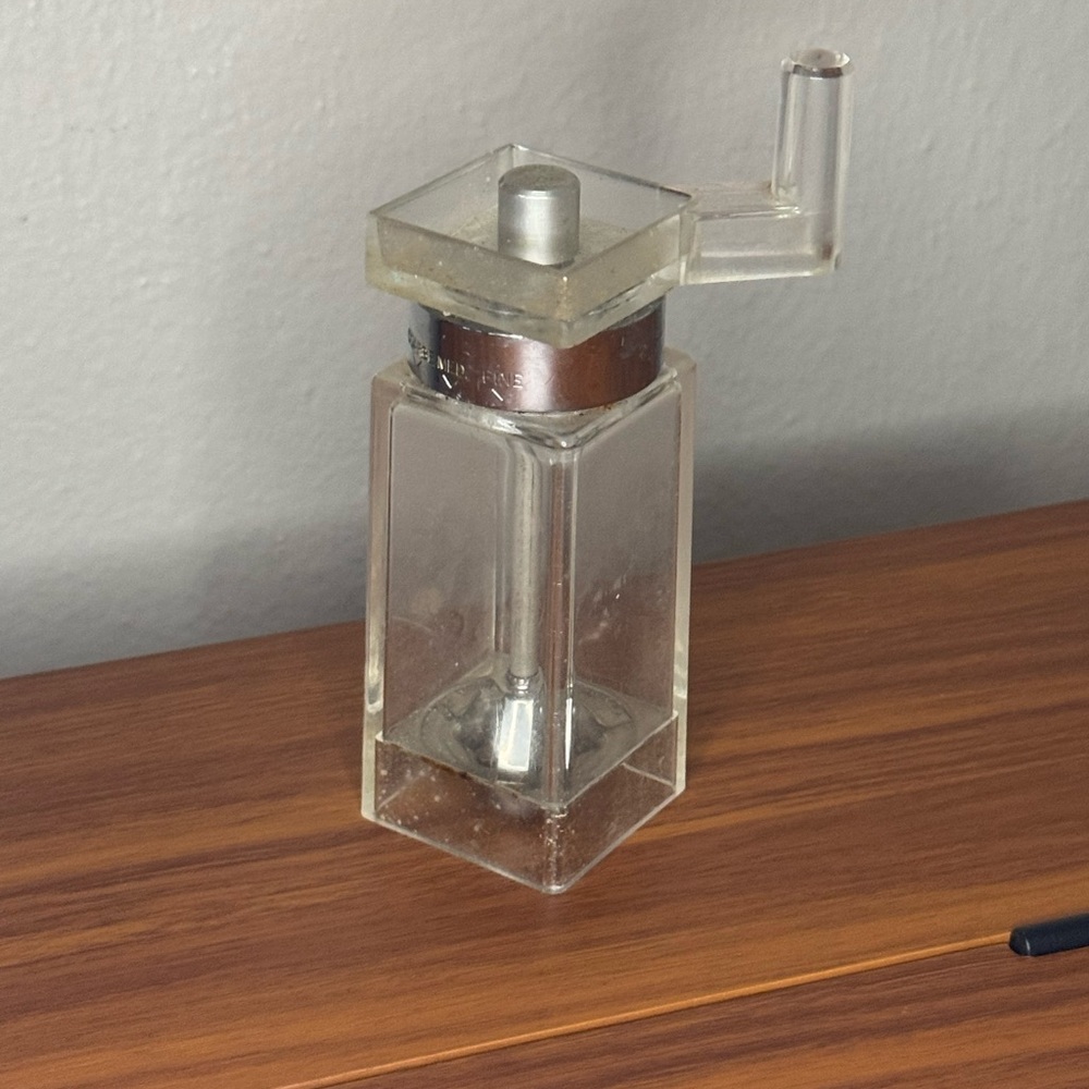 Vintage lucite spice slinger salt or pepper grinder
